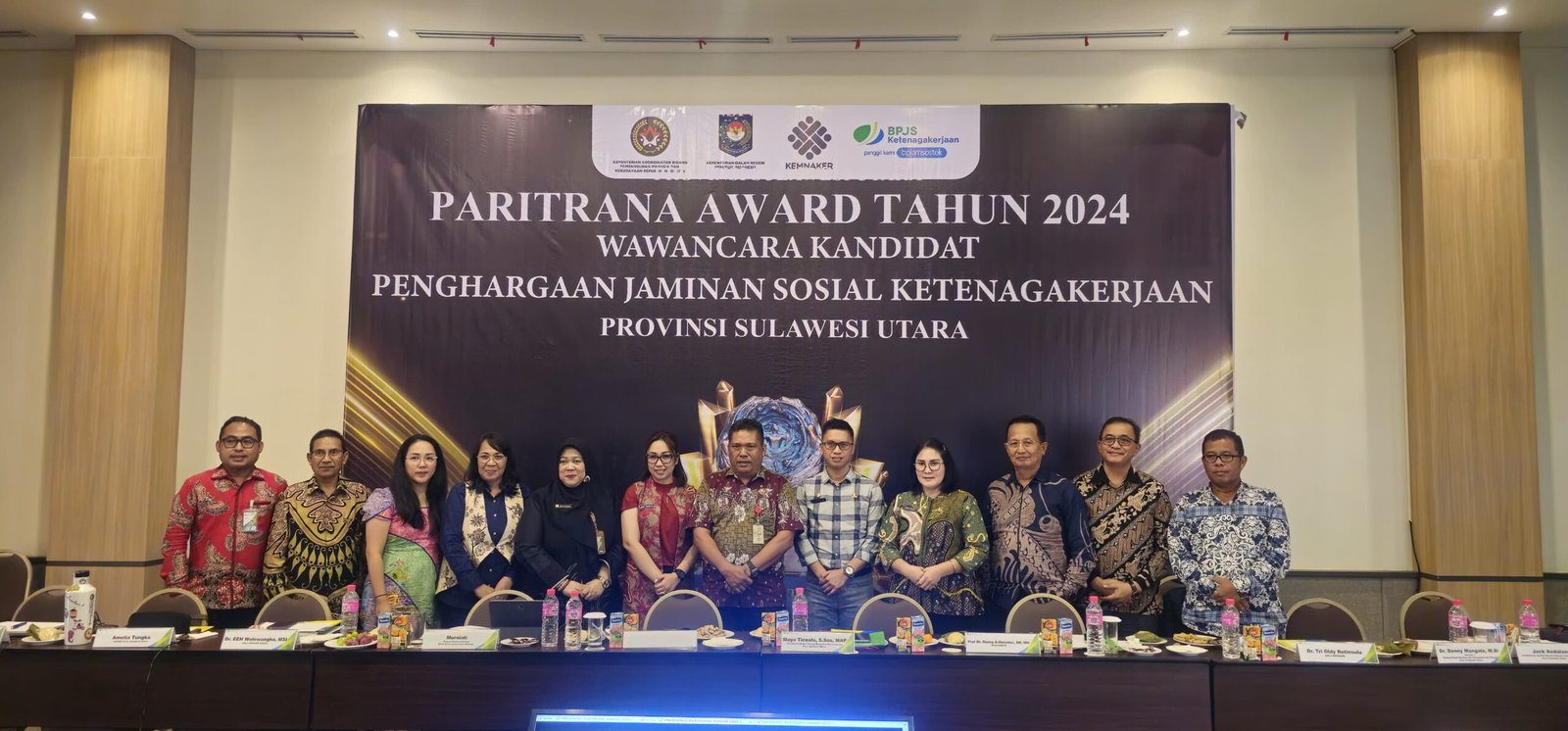 SIAP : Pemkab Mitra saat mengikuti sesi wawancara pada ajang Paritratna tingkat Provinsi Sulawesi Utara 